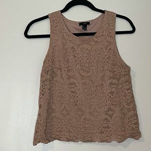 Forever 21 Light Pink Lace Top